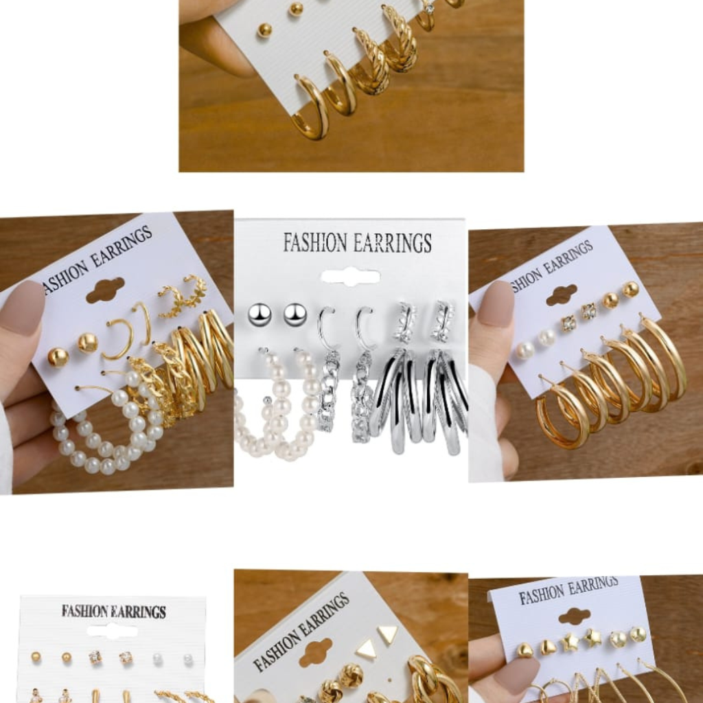 5 and 6 pc earing sets random selection