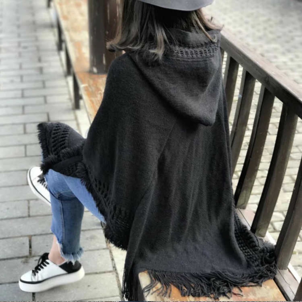 Classy hooded shawl